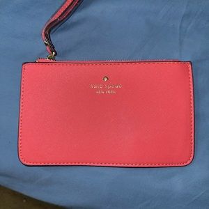 Kate spade coral wristlet